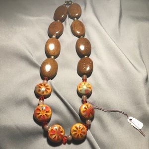 Handmade boho style statement necklace!